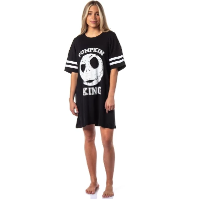 The Nightmare Before Christmas Women's Jack Skellington Nightgown Pajama Black 3 The Nightmare Before Christmas Women's Jack Skellington Nightgown Pajama Black