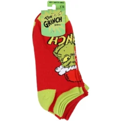 Dr. Seuss The Grinch Santa Christmas Naughty Or Nice Low Cut Ankle Socks 5 Pack Multicoloured -Opposuits Store GUEST fc51224d f4c3 4c8e 97f4 2baa409ddbb9