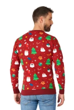 OppoSuits Men's Christmas Sweater - Festivity Red