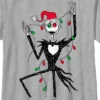 Boy's The Nightmare Before Christmas Jack Christmas Lights T-Shirt